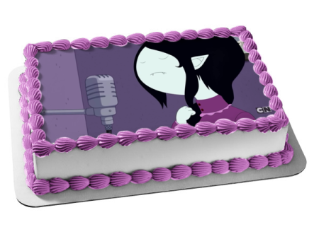 Adventure Time Finale Marceline the Vampire Sings Happy Ending Song Edible Cake Topper Image ABPID51296 Fashion