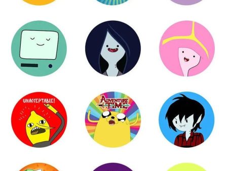 Adventure Time Finn Jake the Dog Marceline the Vampire Lumpy Space Princess Princess Bubblegum BMO Earl of Lemongrab Tree Trunks Edible Cupcake Topper Images ABPID51354 For Sale