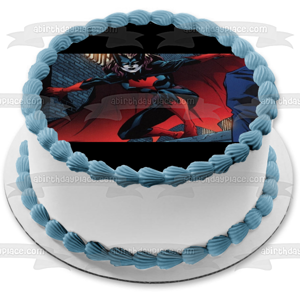 Batwoman Preparing to Jump Edible Cake Topper Image ABPID51760 Online Hot Sale