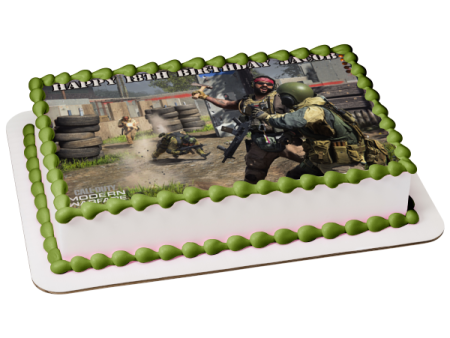 Call of Duty: Modern Warfare Gunfight Edible Cake Topper Image ABPID51738 Online Hot Sale