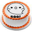 Ghost Boo! Edible Cake Topper Image ABPID51754 Online now