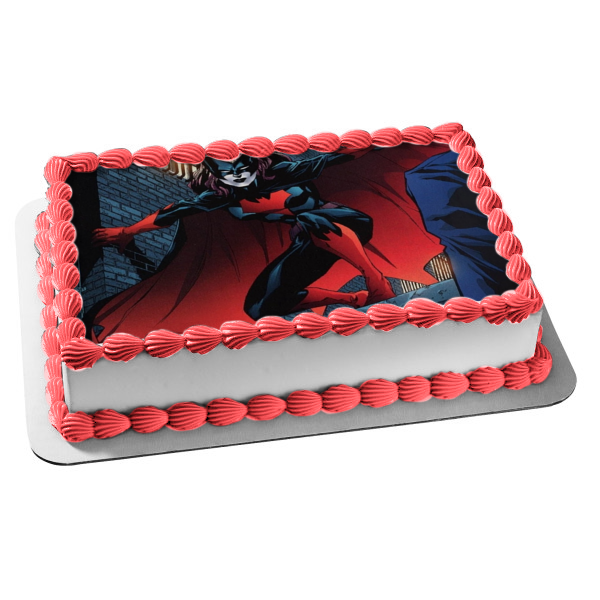 Batwoman Preparing to Jump Edible Cake Topper Image ABPID51760 Online Hot Sale