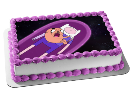 Adventure Time Finale Finn Jake Outerspace Edible Cake Topper Image ABPID51293 Cheap