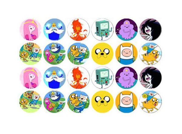 Adventure Time Princess Bubblegum Marceline the Vampire BMO Ice King Finn Jake the Dog Lumpy Space Princes Edible Cupcake Topper Images ABPID51363 Online Hot Sale