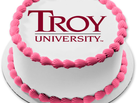 Troy University Edible Cake Topper Image ABPID51747 Supply