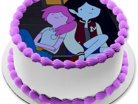 Adventure Time Finale Princess Bubblegum Marceline the Vampire Edible Cake Topper Image ABPID51292 Fashion