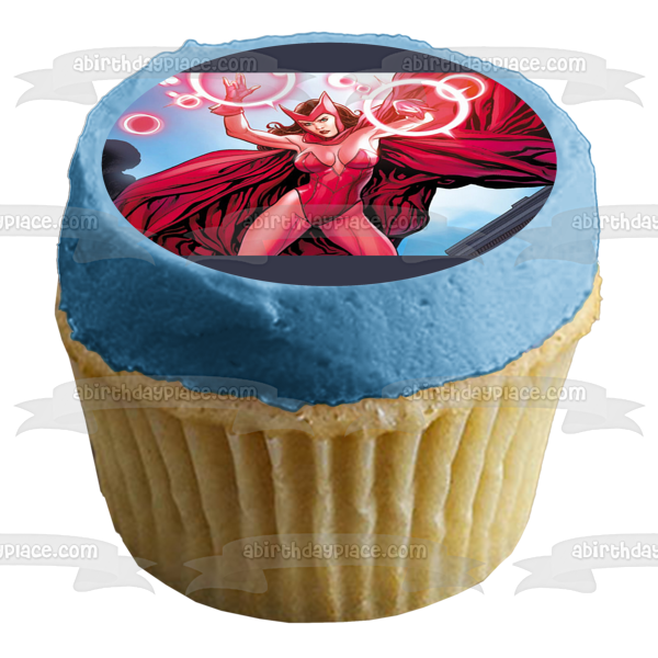 Scarlet Witch Fighting Edible Cake Topper Image ABPID51762 Cheap