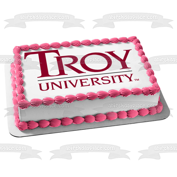 Troy University Edible Cake Topper Image ABPID51747 Supply