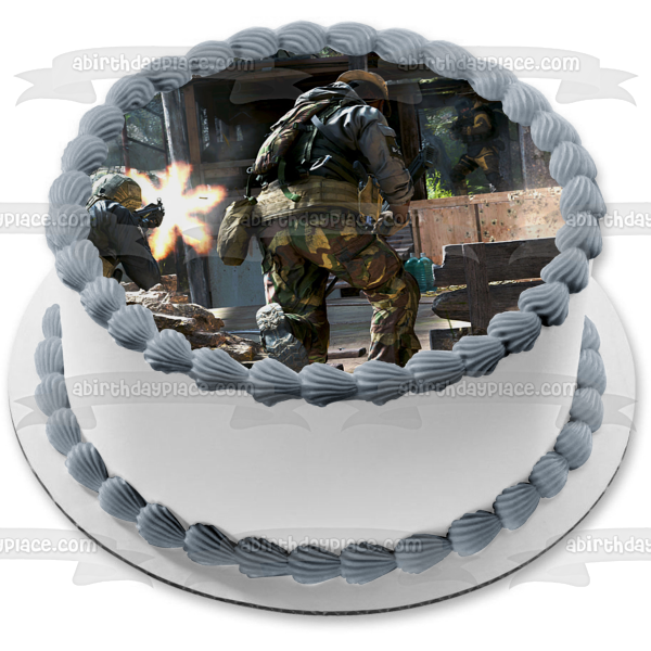 Call of Duty: Modern Warfare Gunfight 3 Edible Cake Topper Image ABPID51746 Hot on Sale